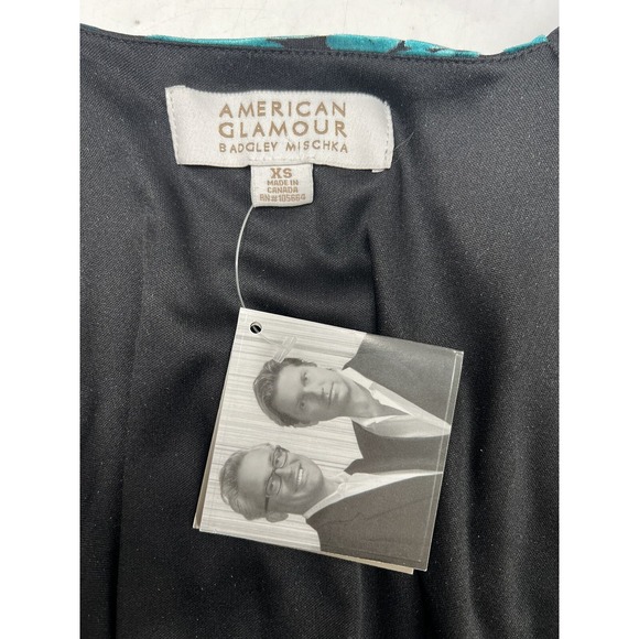 American Glamour Badgley Mischka Velvet Topper Teal Size XS Cosplay Festival - Picture 3 of 6